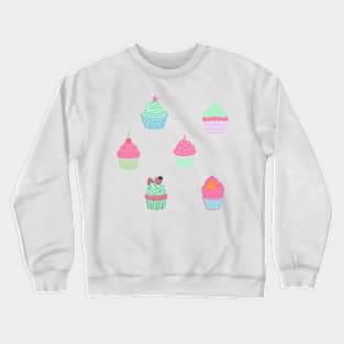 Pastel cupcake pattern Crewneck Sweatshirt